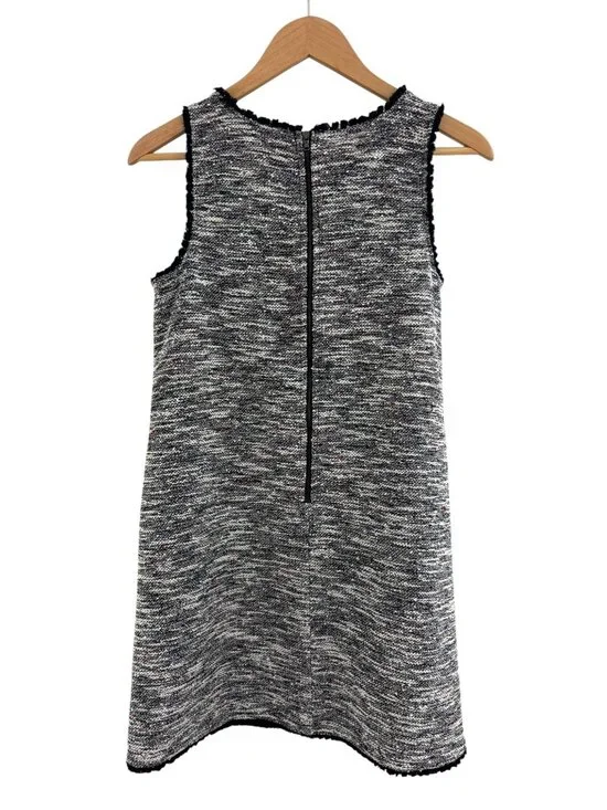 LOFT Tweed Boucle Sleeveless Knit Shift Dress w/Pockets Size Small Petite Spring - Picture 6 of 9